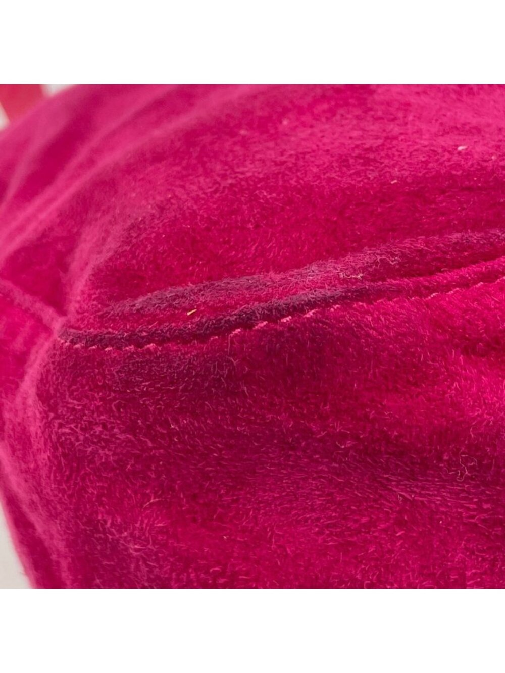 Fendi Zucca Pattern Shoulder Bag Mamma Baguette Suede Pink - Picture 3 of 10